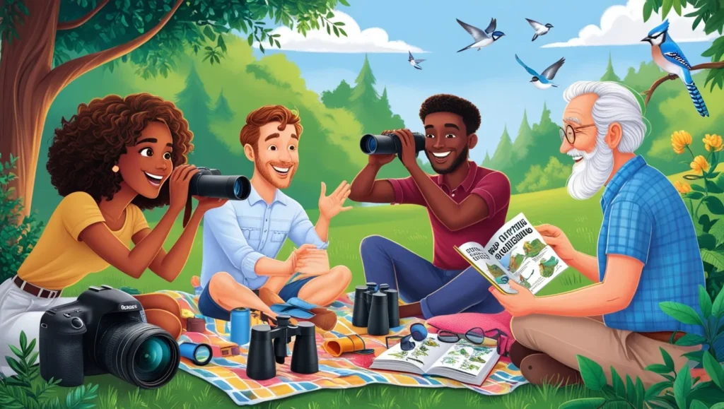 picnic, photography and birds watching