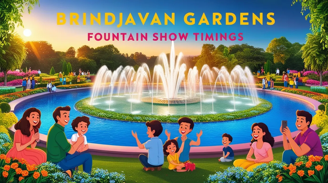 Brindavan Gardens Fountain Show Timings