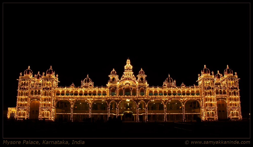 mysore palace lighting